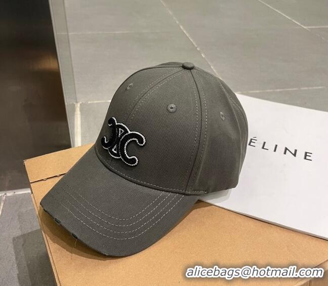 Buy Wholesale Celine Canvas Baseball Hat 051206 Grey 2023