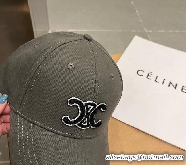 Buy Wholesale Celine Canvas Baseball Hat 051206 Grey 2023