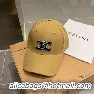 Most Popular Celine Canvas Baseball Hat 051206 Apricot 2023