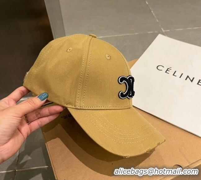 Most Popular Celine Canvas Baseball Hat 051206 Apricot 2023