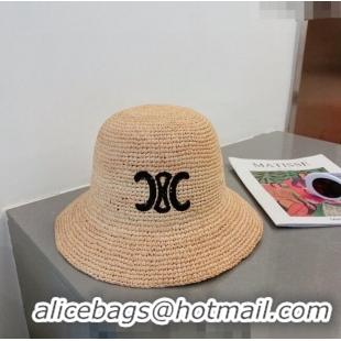 Reasonable Price Celine Triomphe Raffia Straw Bucket Hat 0512 2023