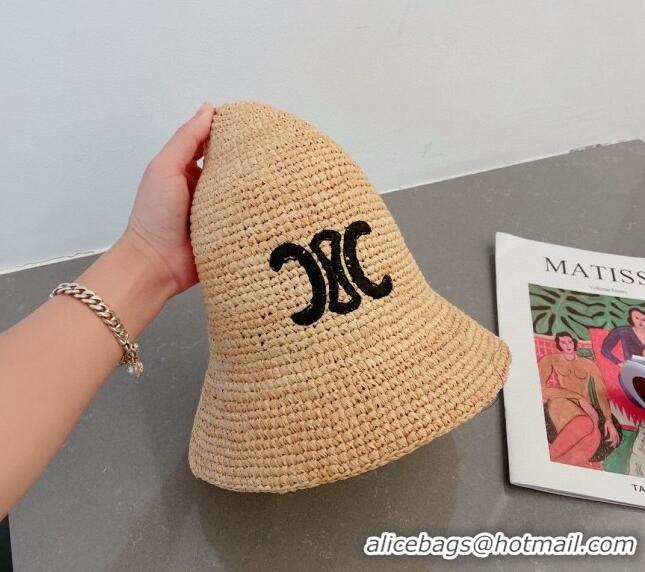 Reasonable Price Celine Triomphe Raffia Straw Bucket Hat 0512 2023