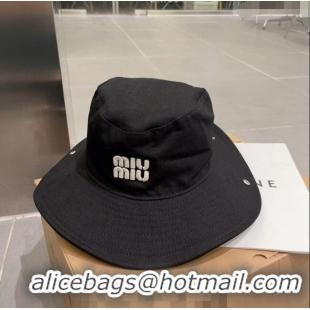 Buy Inexpensive Miu Miu Wide Brim Hat 051202 Black 2023