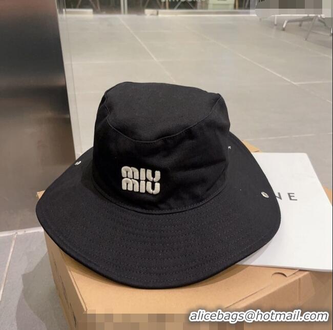 Buy Inexpensive Miu Miu Wide Brim Hat 051202 Black 2023