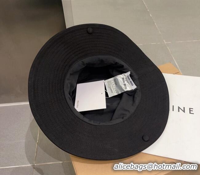 Buy Inexpensive Miu Miu Wide Brim Hat 051202 Black 2023