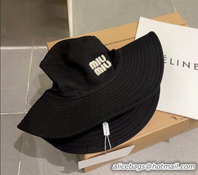 Buy Inexpensive Miu Miu Wide Brim Hat 051202 Black 2023