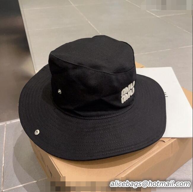 Buy Inexpensive Miu Miu Wide Brim Hat 051202 Black 2023