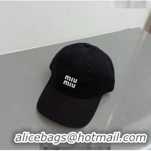 Reasonable Price Miu Miu Canvas Baseball Hat 051208 Black 2023