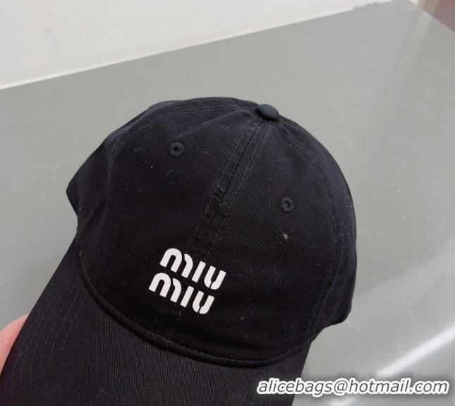 Reasonable Price Miu Miu Canvas Baseball Hat 051208 Black 2023