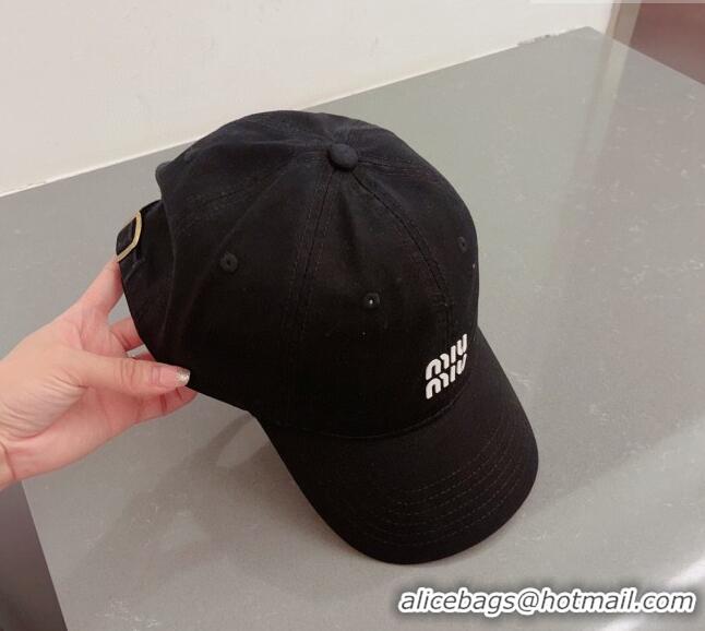 Reasonable Price Miu Miu Canvas Baseball Hat 051208 Black 2023