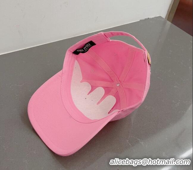 Trendy Design Miu Miu Canvas Baseball Hat 051208 Pink 2023