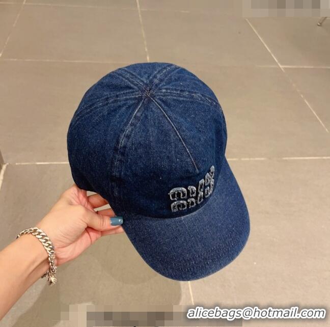 Low Price Miu Miu Denim Bucket Hat 051209 Blue 2023