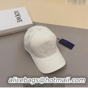 Buy Discount Prada Baseball Hat 051210 White 2023