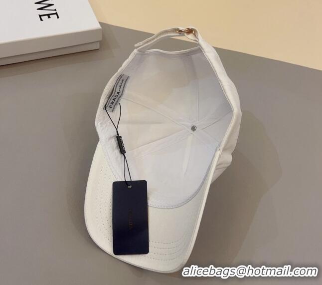 Buy Discount Prada Baseball Hat 051210 White 2023