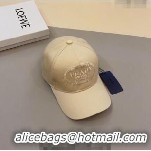 Affordable Price Prada Baseball Hat 051210 Beige 2023