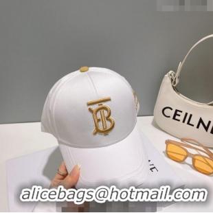 Reasonable Price Burberry TB Baseball Hat 0512 White 2023