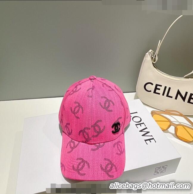 Reasonable Price Chanel CC Canvas Baseball Hat 051209 Pink 2023