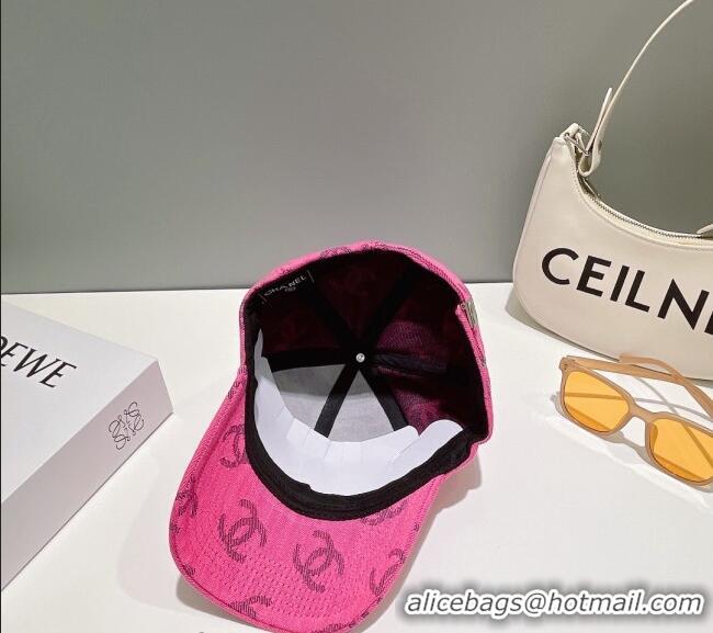 Reasonable Price Chanel CC Canvas Baseball Hat 051209 Pink 2023