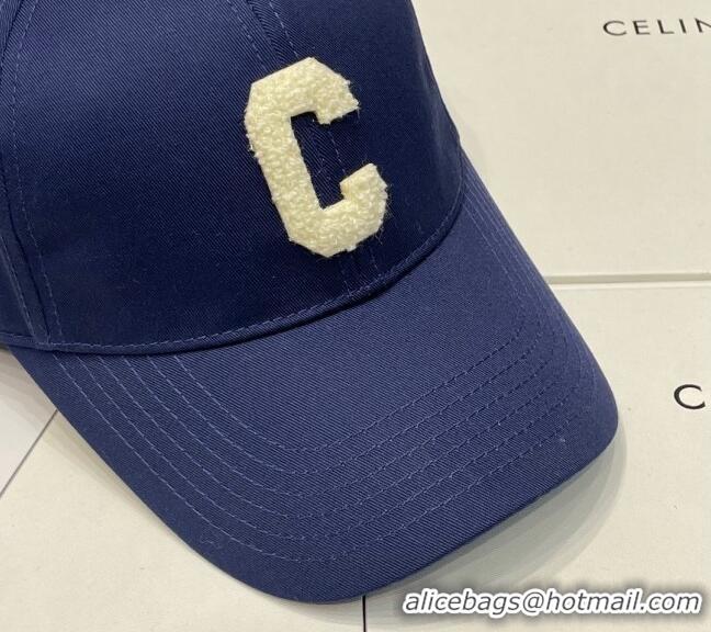 New Fashion Celine C Baseball Hat 051212 Royal Blue 2023