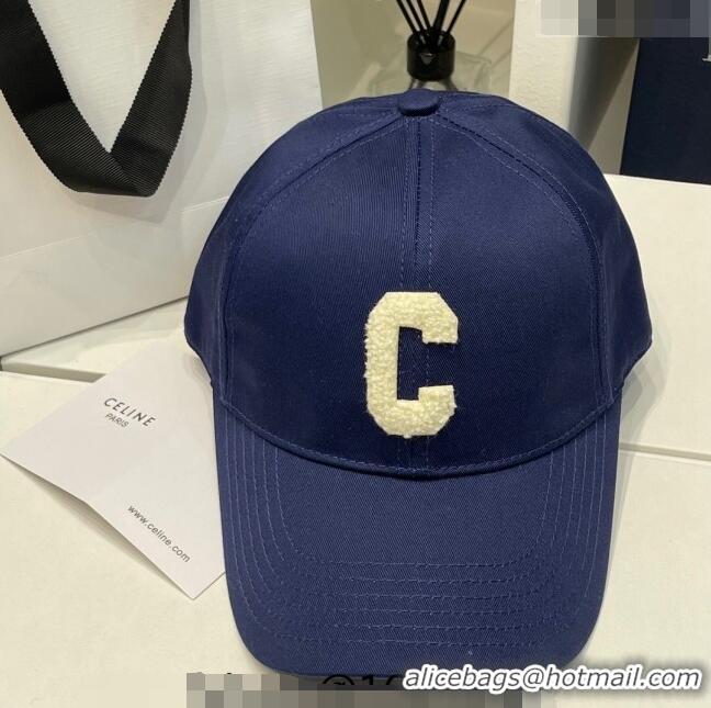 New Fashion Celine C Baseball Hat 051212 Royal Blue 2023