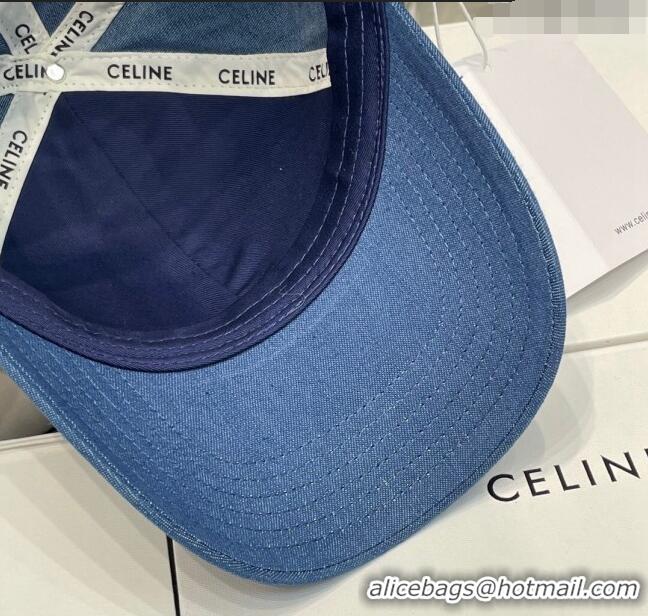 Buy Inexpensive Celine Denim Baseball Hat 051213 Blue 2023