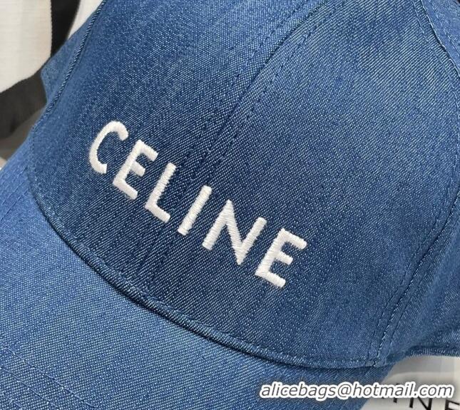 Buy Inexpensive Celine Denim Baseball Hat 051213 Blue 2023