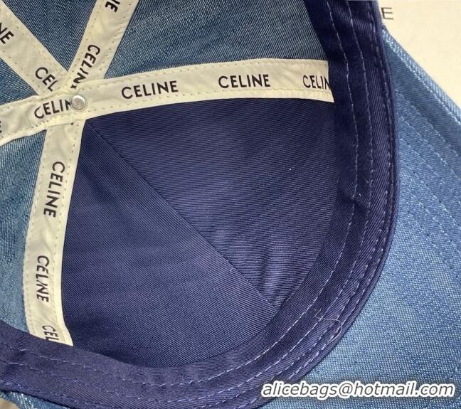 Buy Inexpensive Celine Denim Baseball Hat 051213 Blue 2023