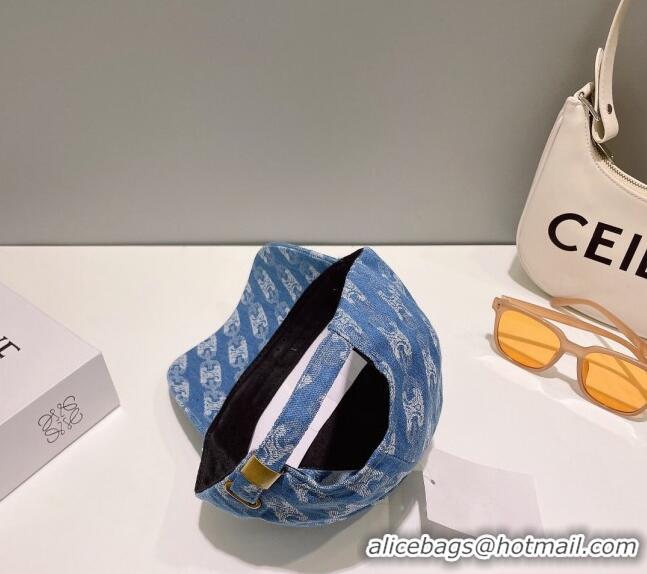 New Cheap Celine C Logo Denim Baseball Hat 0512 2023