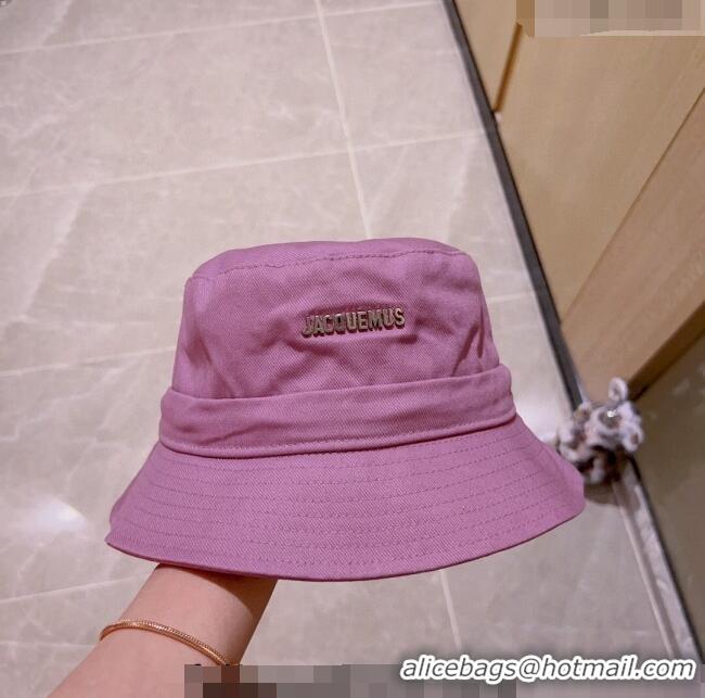 Grade Quality Jacquemus Canvas Bucket Hat 0512 Purple 2023