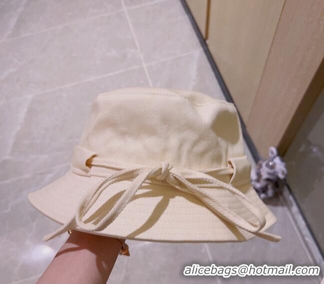 Low Price Jacquemus Canvas Bucket Hat 0512 Beige 2023