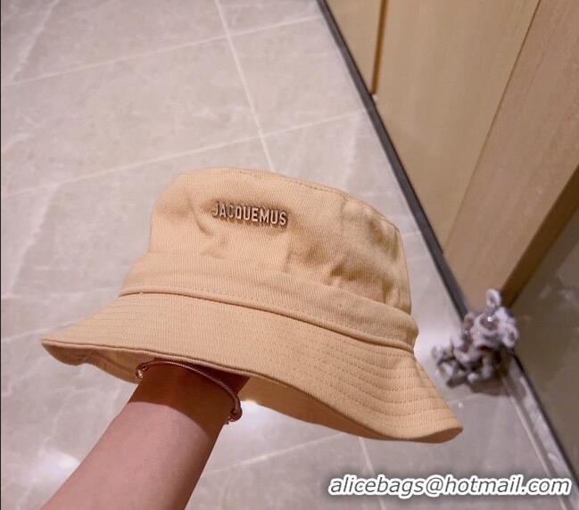 Cheapest Jacquemus Canvas Bucket Hat 0512 Apricot 2023