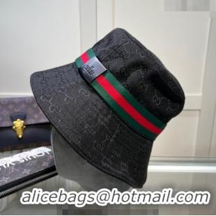 Super Quality Gucci GG Canvas Bucket Hat 0512 Black 2023