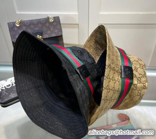 Super Quality Gucci GG Canvas Bucket Hat 0512 Black 2023