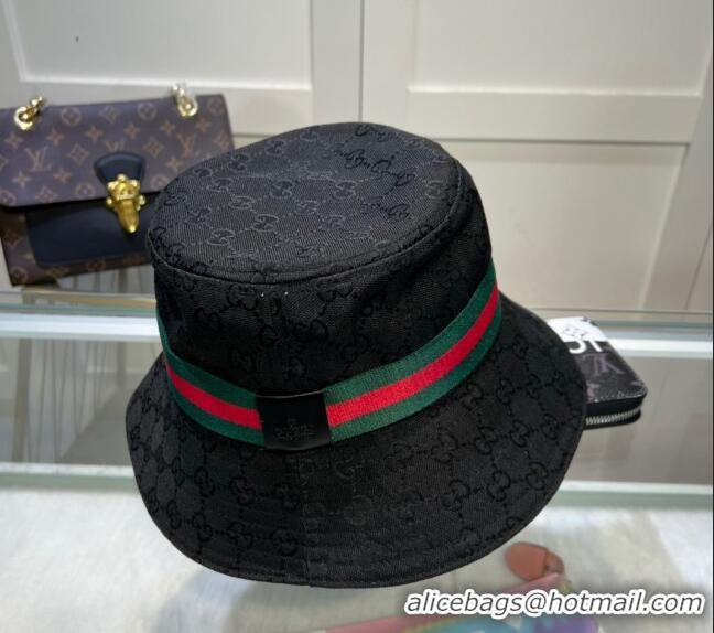 Super Quality Gucci GG Canvas Bucket Hat 0512 Black 2023