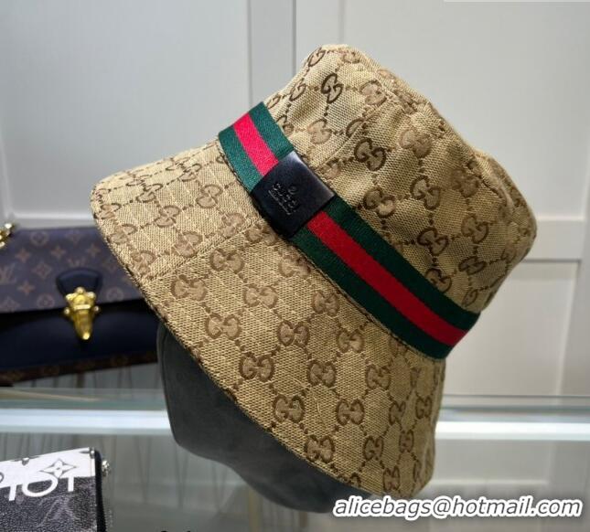 New Fashion Gucci GG Canvas Bucket Hat 0512 Beige 2023