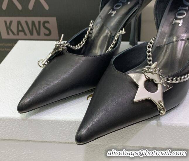 Stylish Dior Star Chain Pumps 8.5cm Black 2120222