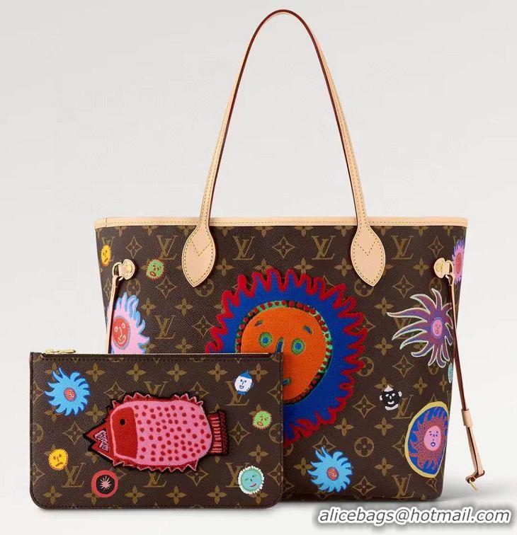 New Discount Louis Vuitton  Monogram Canvas LV x YK Neverfull MM M46447