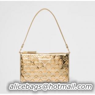 Buy Cheapest Prada Studded Leather Mini Bag 1BC155 Gold