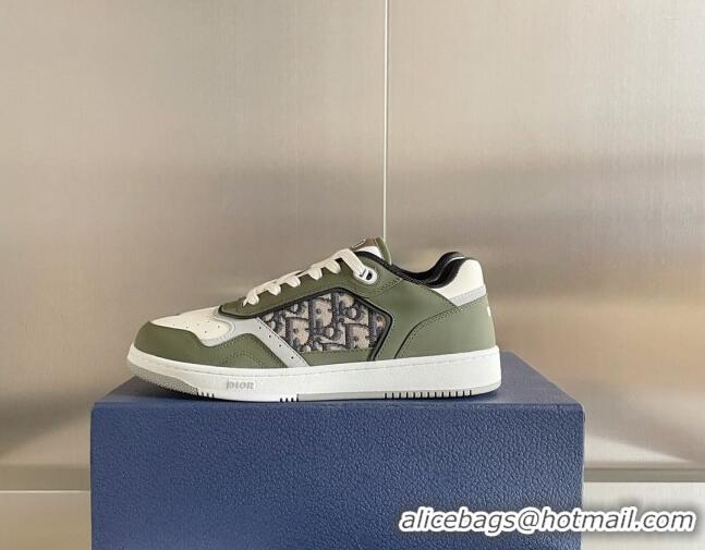 Good Looking Dior B27 Low-Top Sneakers in Oblique Galaxy Leather and Calfskin Green 122344