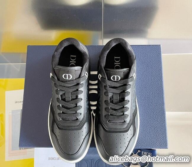 Best Product Dior B27 Low-Top Sneakers in Oblique Galaxy Leather and Calfskin Black/Grey 2122345