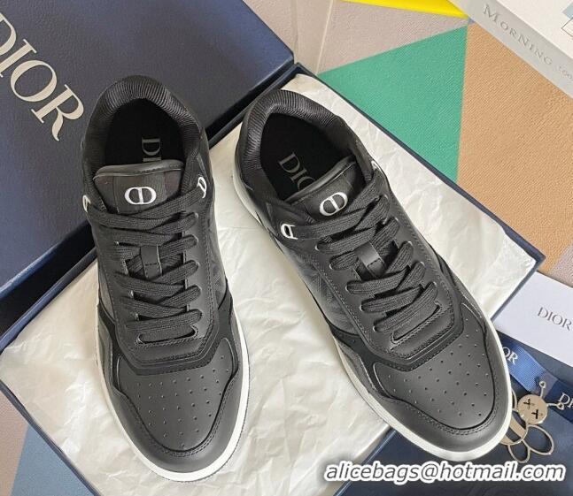 Best Product Dior B27 Low-Top Sneakers in Oblique Galaxy Leather and Calfskin Black/Grey 2122345