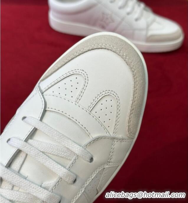 AAAAA Dior Star Calfskin Sneakers with Low Heel Tab White 122347