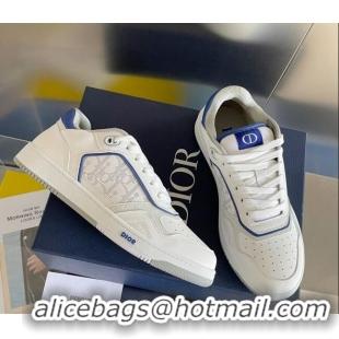 Sophisticated Dior B27 Low-Top Sneakers in Calfskin White/Blue 122666