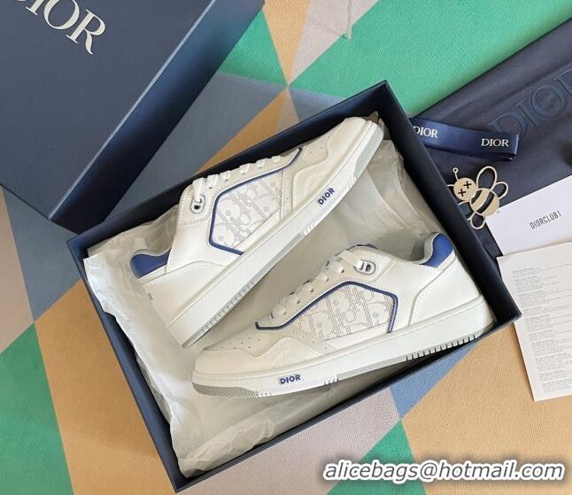 Sophisticated Dior B27 Low-Top Sneakers in Calfskin White/Blue 122666