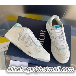 Stylish Dior B27 Low-Top Sneakers in Calfskin White/Blue 122667