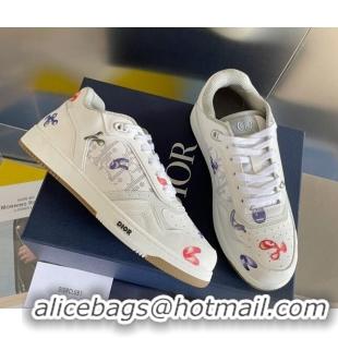 Most Popular Dior B27 Low-Top Sneakers in Printed Calfskin White 122669