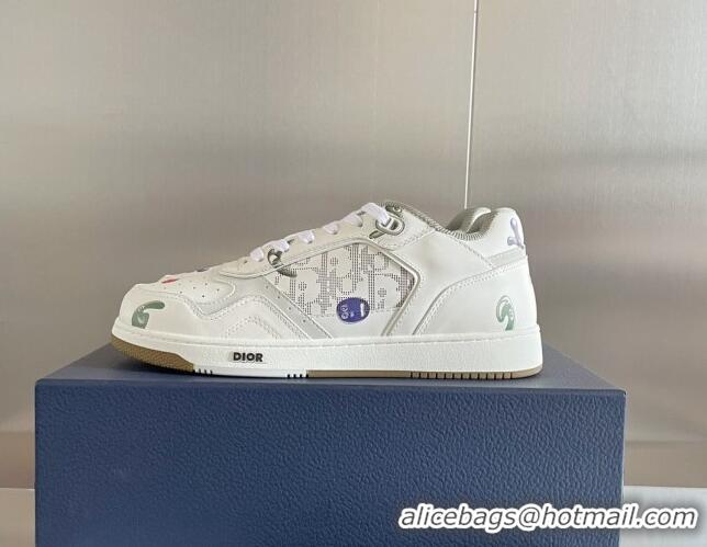 Most Popular Dior B27 Low-Top Sneakers in Printed Calfskin White 122669