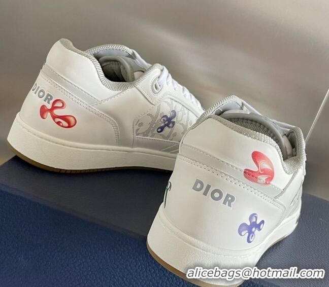 Most Popular Dior B27 Low-Top Sneakers in Printed Calfskin White 122669