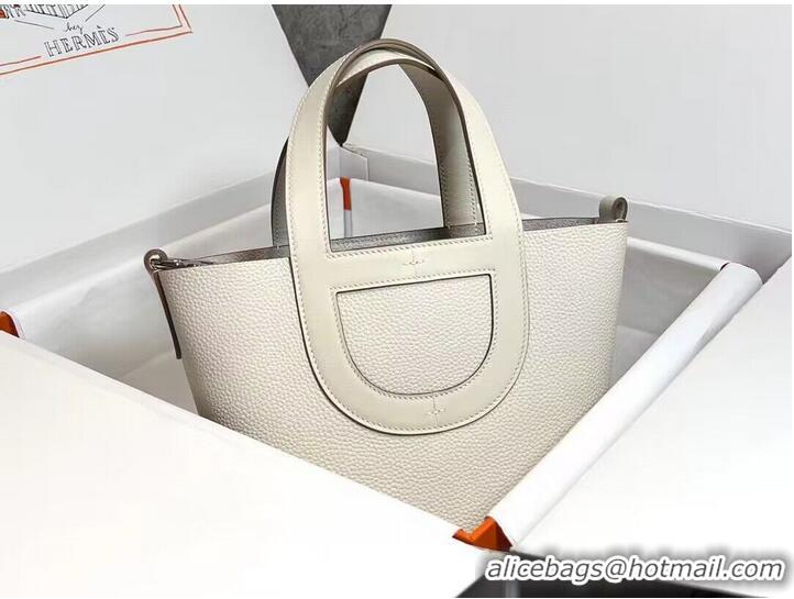 Famous Brand Hermes Original Togo Leather Bag H3602 White