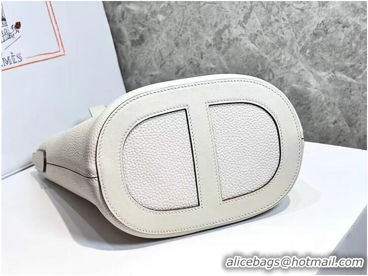 Famous Brand Hermes Original Togo Leather Bag H3602 White